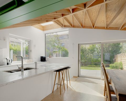 Monsieur Pascal Architectes, MPA, Photograph Jeroen Verrecht, Bruxelles, Maison, Extension, Ossature bois, Briques, Circularité