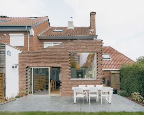 Monsieur Pascal Architectes, MPA, Photograph Jeroen Verrecht, Bruxelles, Maison, Extension, Ossature bois, Briques, Circularité