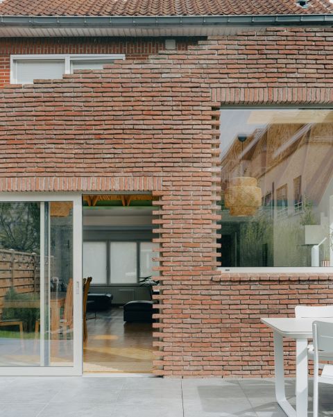 Monsieur Pascal Architectes, MPA, Photograph Jeroen Verrecht, Bruxelles, Maison, Extension, Ossature bois, Briques, Circularité