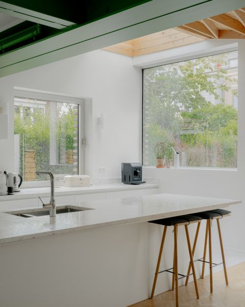 Monsieur Pascal Architectes, MPA, Photograph Jeroen Verrecht, Bruxelles, Maison, Extension, Ossature bois, Briques, Circularité